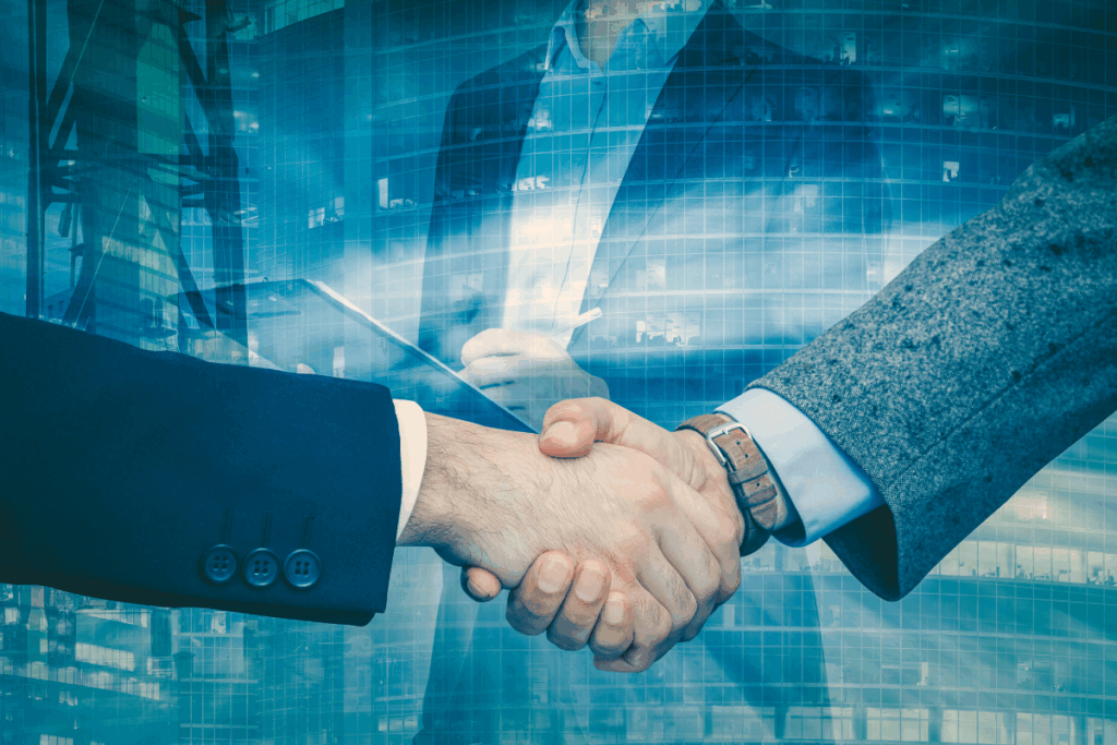 Two People Shaking Hands - XGP Arrow